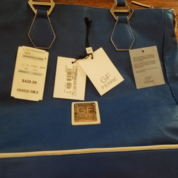 Gianfranco Ferre royal blue hand bag - Picture 6 of 6